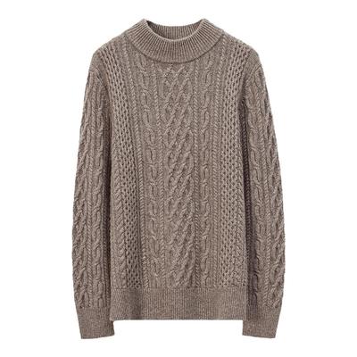 半高领加厚保暖双股线牦牛绒毛衣