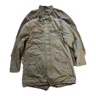 外贸男士瑕疵秋冬多兜工装中长款多兜棉衣棉服燕尾服风衣外套