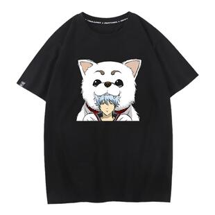 秀洛联名T恤定春短袖伊丽莎白衣服男女万事屋周边TEE银魂坂田银时