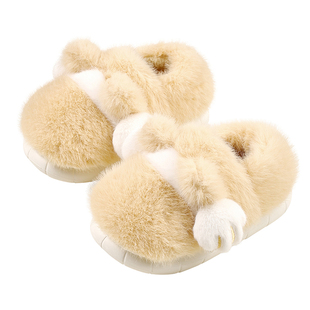 巴拉巴拉儿童棉拖鞋女童冬季2025新款宝宝室内可爱包跟男童毛毛鞋