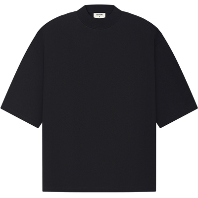 AIQIYISTO半高领宽松纯棉短袖男