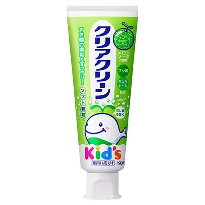 日本花王Clear Clean儿童水果味牙膏龋齿含低氟小苏打亮白70g
