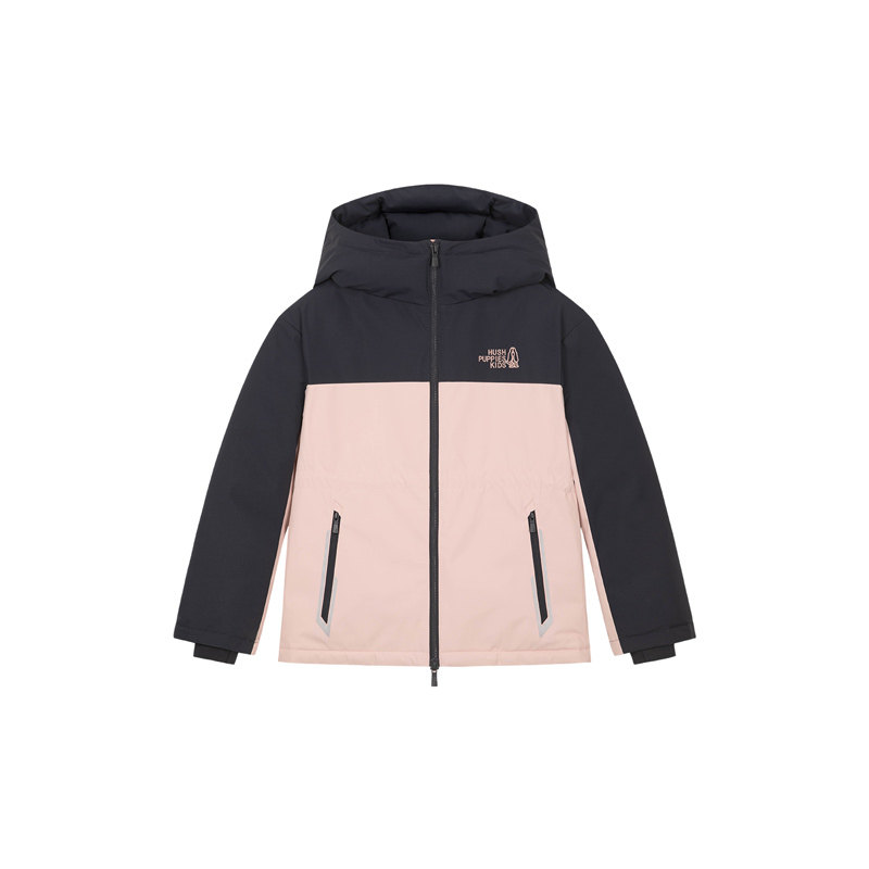 暇步士女大童羽绒服休闲收腰风衣