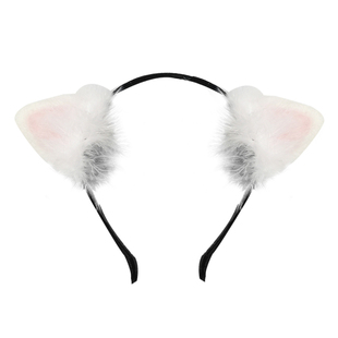 原创汉服毛绒发饰少女可爱秋冬猫耳头饰Lolita发夹古风毛毛对夹