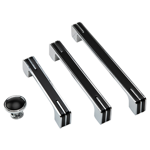 拉手现代简约衣柜门拉手北欧抽屉橱柜门把手黑色欧式白色圆形把手