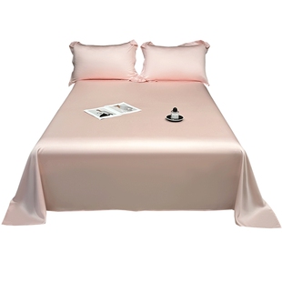 水洗真丝床单单件2026新款a类母婴级单人宿舍凉感冰丝被单三件套3