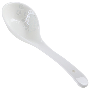 俏宴骨瓷家用大汤勺长柄调羹勺子饭勺喝汤勺酒店餐具粥勺马戈汤匙