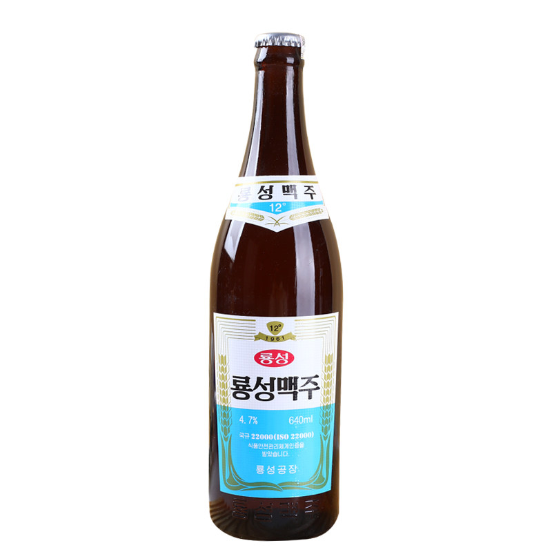 朝鲜原装进口龙城啤酒丹东旅游特产纪念品平壤鸭绿江胜大同江黄啤