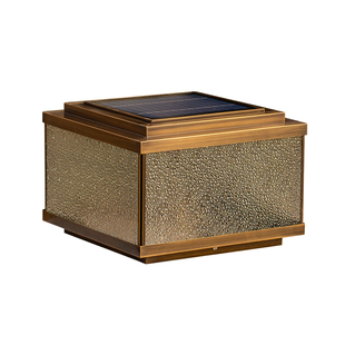 全铜柱头灯太阳能户外庭院灯室外新中式围墙别墅大门柱子灯门柱灯