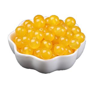 7A浅黄苹果绿玉髓散珠子圆珠半成品diy手工水晶串珠手串饰品配件