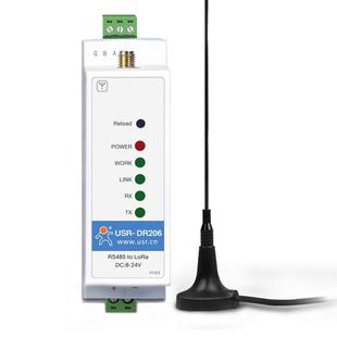 有人LoRa DTU模块无线数传电台485通信中继组网点对点收发DR206