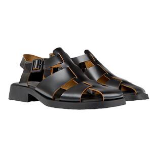 Camper看步女鞋Dana夏季复古果冻罗马凉鞋低跟方头厚底猪笼鞋