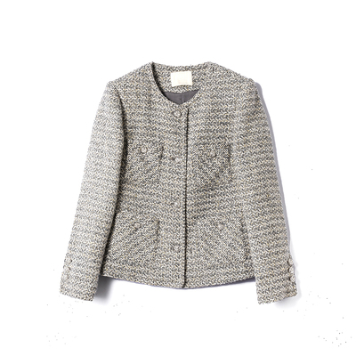 Sue.M短款无领小香风外套