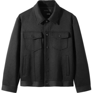 GXG男装 条纹提花肌理翻领夹克外套秋季款#G24D213066