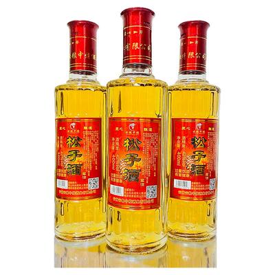 云南特产酒 云粮中烧松子酒露酒42度400ml瓶装清香型酒