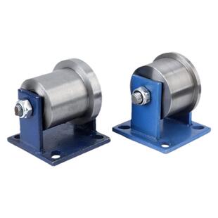 单边铸铁轨道轮重型钢轨铁轨火车高铁铁路T型滑轮平面槽钢轮滚轮