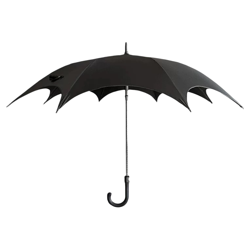 哥特风长柄伞晴雨两用亚文化暗黑系lolita雨伞女太阳伞黑胶防晒