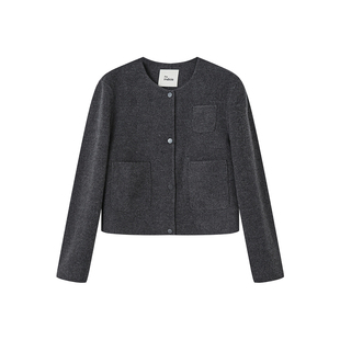 【呢好系列大衣】indicia标记25年冬季新款香风短款大衣L2D5DY248