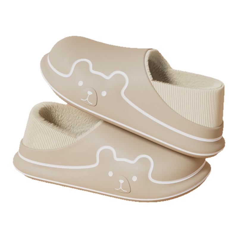 踩屎感棉拖鞋女士冬季防水室内居家新款防滑包跟男款棉鞋冬天外穿