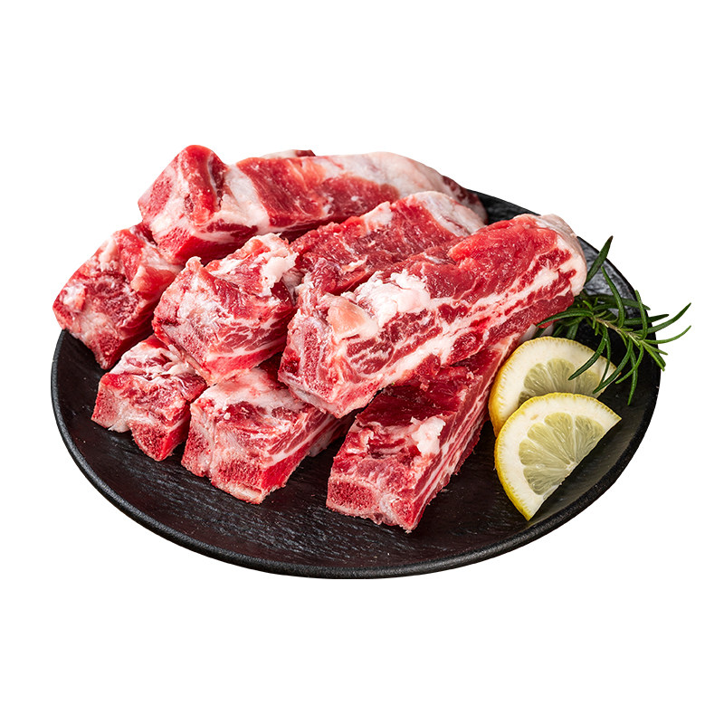龙大肉食黑猪雪花小排3斤/6斤猪排