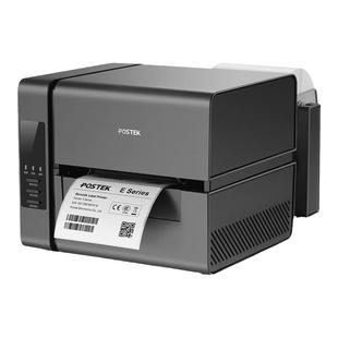 POSTEK博思得标签打印机E300条码不干胶碳带热转印标签机蓝牙网络亚银热敏纸服装吊牌专用合格证水洗标打印机