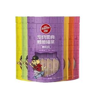 顽皮噜吸吸猫条Happy100成幼猫肉泥补水湿粮三文鱼鸡肉猫零食猫条