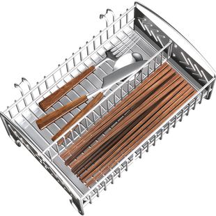 筷子勺子抽屉收纳盒304不锈钢厨房家用消毒柜刀叉餐具内置沥水架
