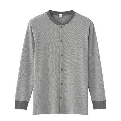 纯棉秋衣森鹅保暖男士开衫