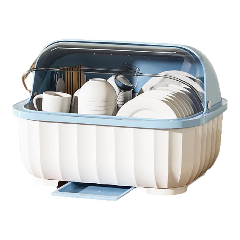 2025新款沥水碗柜带盖放碗盘子简易箱厨房置物架碗筷收纳盒
