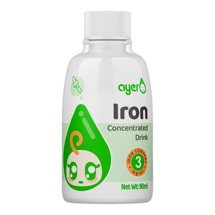 Ayer艾儿铁浓缩饮液甘氨酸螯合亚铁液体二价铁瓶美国原装进口包邮