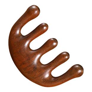 檀木按摩梳头部经络梳子头疗按摩男女经脉刮痧头皮疏通神器防脱发