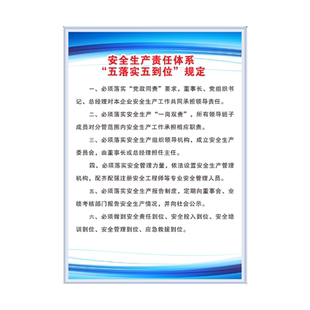 安全生产检查上墙制度牌生产单位主体责任安全承诺公告牌上墙定制