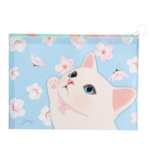 韩国jetoy可爱猫咪A4拉链文件袋学生试卷办公资料文件夹整理收纳
