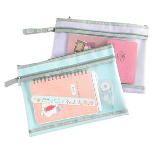 杰利莫兰迪A5文件袋拉链式产检资料收纳袋a4档案袋磨砂透明孕检手提袋作业夹书袋学习防水大容量试卷袋A6笔袋