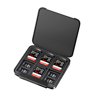 绿巨能内存sd卡收纳盒储存卡收纳包TF卡套存储卡记忆卡大容量保护盒防潮防尘相机配件闪存卡便携防摔防压硬壳