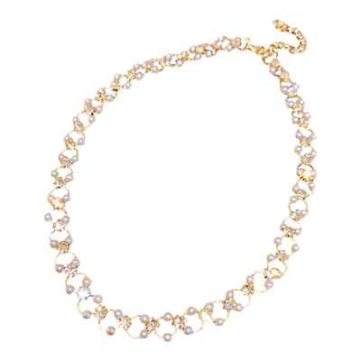 伊灿超闪水钻满天星珍珠锁骨链女