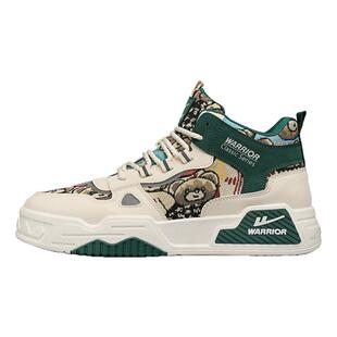 回力男鞋秋季潮牌百搭高帮休闲帆布板鞋青少年运动厚底增高小白鞋