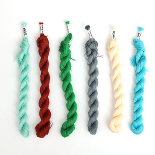 十字绣鞋垫线单股绣线鞋垫的线刺绣专用彩线手工棉线粗线补配线