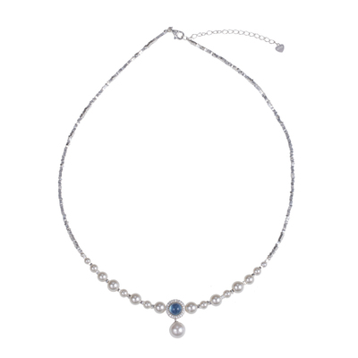 绝美！海蓝宝珍珠项链礼服配饰