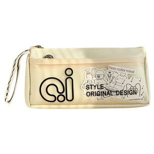 三角笔袋2025新款女小学生高颜值大容量透明文具袋初中生用铅笔盒