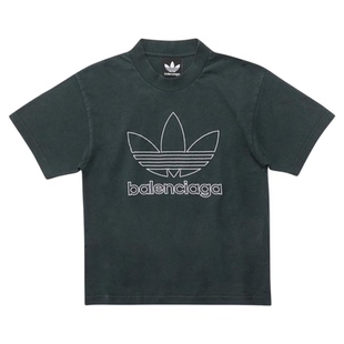 Balenciaga x Adidas巴黎世家大牌联名圆领舒适全棉短袖T恤儿童款