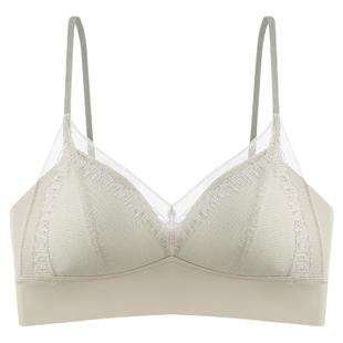 法式蕾丝小吊带内衣女小胸聚拢无钢圈固定杯性感无痕粉底液肤夏季