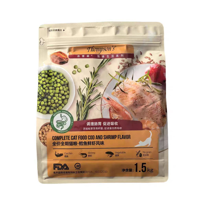 汤普森鳕鱼鲜虾1.5kg烘焙猫粮