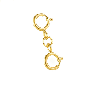 穿珍珠项链专线用绳弹簧连接扣头纯银手工diy串小米珠材料包配件