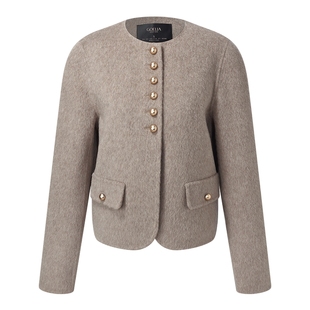 歌莉娅羊毛短款外套女2025新款冬季高级感小香风穿搭1ENC6E3V0