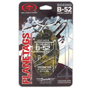 美国PLANETAGS钥匙扣 B-52同温层战略堡垒轰炸机 幸运女士行李牌