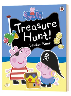 英文原版 Peppa Pig Treasure Hunt Sticker Book 粉红猪小妹寻宝 贴纸书 英文儿童互动 进口英语书籍