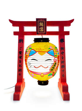 桌面摆件收银台礼品纸饰灯笼发光