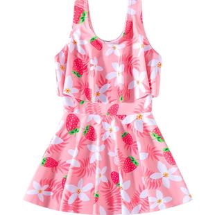 儿童泳衣女孩连体2026新款女童防晒游泳衣中大童初中生宝宝泳装备