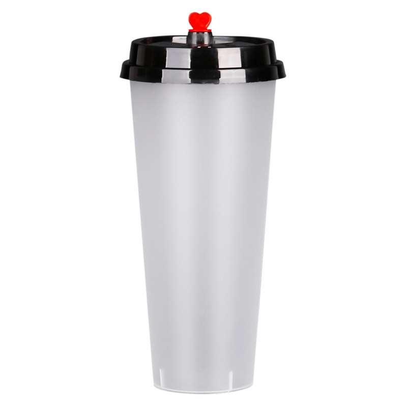 90口径注塑杯批发500ml/700ml奶茶杯带盖加厚食品级PP耐高温杯子